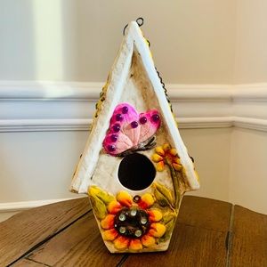 Ceramic hanging birdhouse